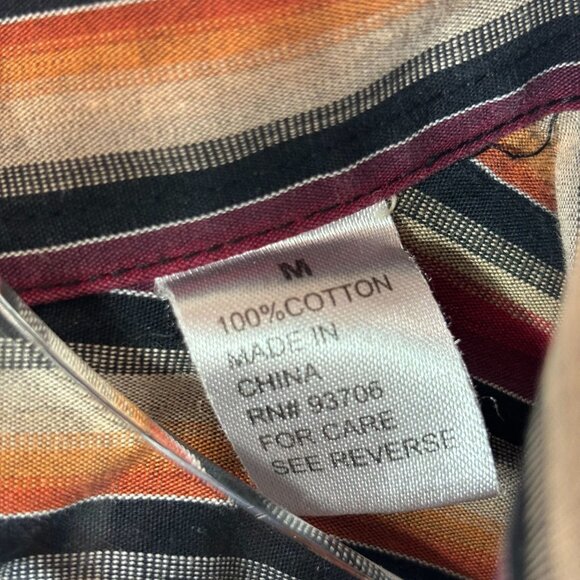 Martin Gordon striped shirt M button down long sl rainbow multicolored office - Picture 4 of 11